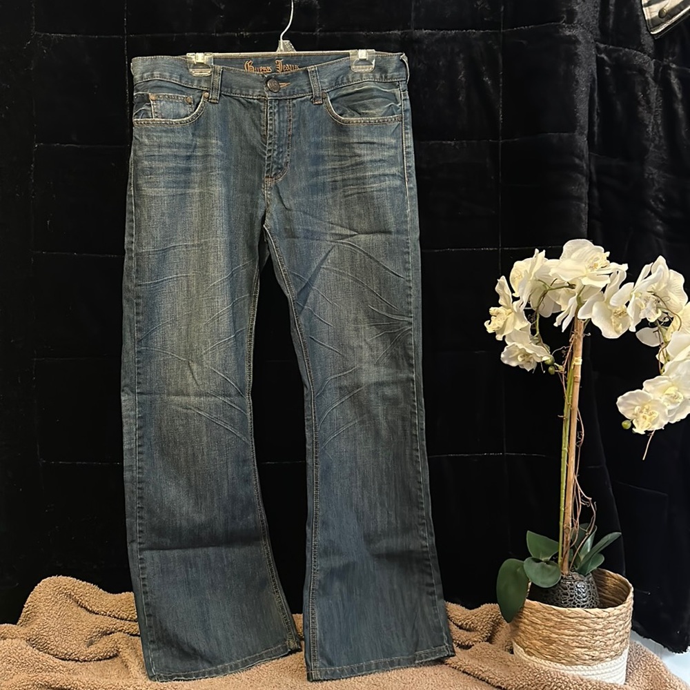 Guess Jeans Mens Distressed Boot Cut